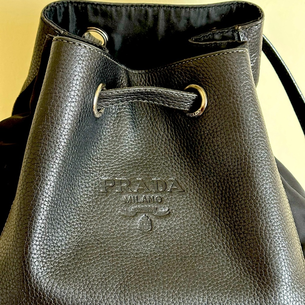 Prada Black Leather Backpack - Picture 2 of 16